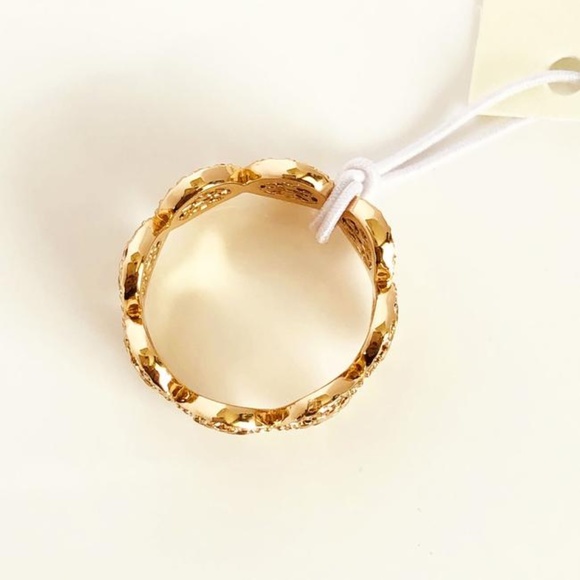 NWT Tory Burch Miller Swarovski Crystal Pave Ring Sz 6 & 7 Rtl $215 - Picture 3 of 6